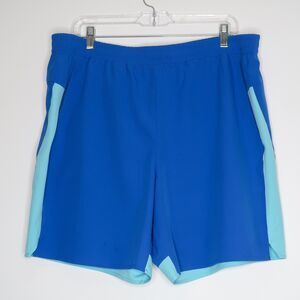Tek Gear Mens Shorts‎ Size XL Blue Turquoise Drawstrings Athletic Workout